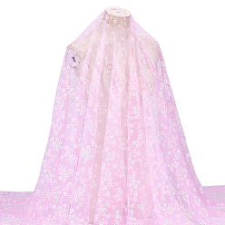 Pink Полиэстеровая ткань с цветочным узором, аксессуары для одежды, поделки товары для рукоделия, розовые, 1680x0.1 мм, 3 ярдов/шт.