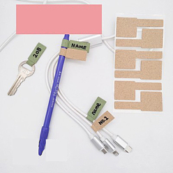 Цвет Древесины Водостойкие деревянные стикеры, мини блокнот сообщение, для этикетки, сетка, деревесиные, 63x27 мм, 12 шт / пакет