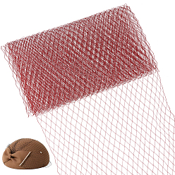 (123L) Белый крем непрозрачный блеск Нейлоновая сетка-сетка, сетка для свадебной фаты в виде птичьей клетки, Свадебная шляпа, вуаль, сетчатая ткань для украшения свадьбы, шитье, украшение шляпы, огнеупорный кирпич, 24~26.5x0.02 см