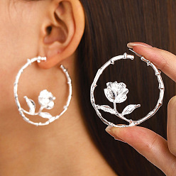 Ring Серьги сплава, платина, кольцо, 50 мм