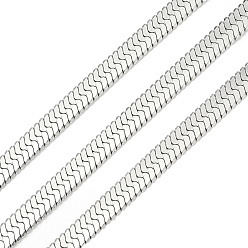 Платина Латунь елочка цепи, без кадмия, без никеля и без свинца, несварные, с катушкой, платина, 5x0.8 мм