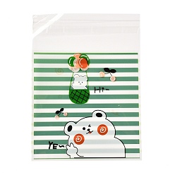 Медведь Пластиковый пакет для форм для выпечки, с самоклеющейся, для шоколада, конфеты, печенье, Медведь Pattern, 13x10x0.03 см, около 95~100 шт / упаковка