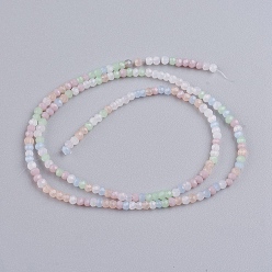 Mixed Color Faceted Glass Beads Strands, Rondelle, Imitation Jade Style, Mixed Color, 2~2.5x1.5~2mm, Hole: 0.6mm, about 187pcs/Strand, 12.91 inch(32.8cm)