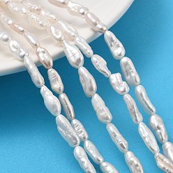 Желтая Старая Ткань  Натуральный жемчуг в стиле барокко кеши, культивированный пресноводный жемчуг, самородки, класс 4а+, старое кружево, 9~13x5~7x4~5 мм, отверстие : 0.6 мм, около 34~36 шт / нитка, 15.94'' (40.5 см)