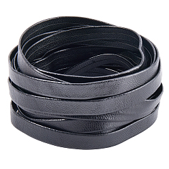 Черный Ленты из искусственной кожи, для сумок, изготовление ювелирных изделий, сделай сам крафт, чёрные, 1/4 дюйм (8 мм), около 5.47 ярдов (5 м) / пачка