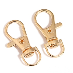 Золотой Сплав поворотный Lobster Claw застежками, поворотный карабин-лобстер, золотые, 31.50x12.50 мм