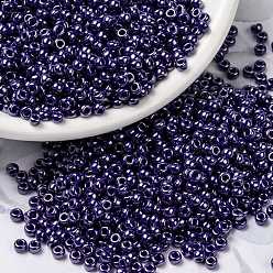 (RR434) Opaque Eggplant Luster MIYUKI Round Rocailles Beads, Japanese Seed Beads, (RR434) Opaque Eggplant Luster, 8/0, 3mm, Hole: 1mm, about 422~455pcs/bottle, 10g/bottle