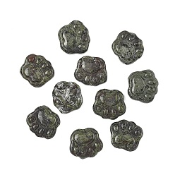 Кровь драконов Резные кабошоны из натуральной драконьей крови, печать кошачьей лапы, 26.5~28x29.5~30.5x7.5~8.5 мм