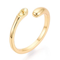 Настоящее золото 18K Настройки колец для чашек из латуни, регулируемые настройки колец для полупросверленных бусин, без кадмия, без никеля и без свинца, реальный 18 k позолоченный, 7.5~8.5 мм, внутренний диаметр: 18 мм, штифты : 0.8 мм