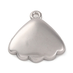 Платина Стойки обшивки латунные подвески, без кадмия и без свинца, долговечный, формы раковины, платина, 16x15.5x3.5 мм, отверстие : 1.2 мм