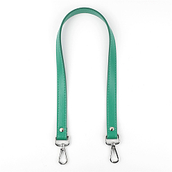 Средний Аквамарин Ремни сумки из искусственной кожи, с металлической поворотной застежкой, для аксессуаров для замены сумок, средний аквамарин, 62x1.8 см