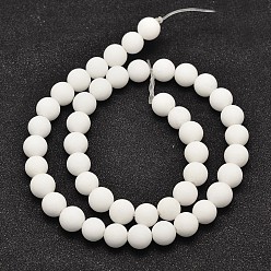 Malaysia Jade Natural Malaysia Jade Beads Strands, Round, Dyed & Heated, Frosted, 10mm, Hole: 1mm, about 38pcs/strand, 15 inch