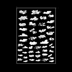 Cloud Пластиковые декоративные пленки, прозрачные листы изображений для рукоделия из смолы, полимерный наполнитель, облачный узор, 104x154 мм