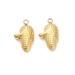Corn 304 прелести нержавеющей стали, ионное покрытие (ip), реальный 18 k позолоченный, кукуруза, 14.5x9x3.5 мм, отверстие : 1.5 мм
