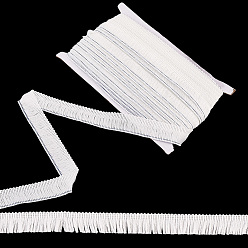 Белый Лента с кисточками из полиэстера, кружевной отделкой, аксессуары для одежды, белые, 1 дюйм (24.5 мм)