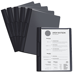 Разноцветный 5Прозрачные пластиковые пакеты с вращающимся боковым открыванием, папки для документов, прямоугольные, с наклейками, красочный, 290x228x6.5 мм