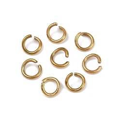 Золотой 304 из нержавеющей стали открыты кольца прыжок, круглые, ионное покрытие (ip), золотые, 7x1.2 мм, внутренний диаметр: 4.7 мм