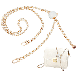 Белый Регулируемые ремешки для сумок из искусственной кожи с цепочками, с железной поворотными зажимами, для аксессуаров для замены сумок, белые, 102~120 см