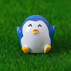 Пингвин Милые фигурки животных из смолы, микропейзаж украшение домашнего рабочего стола, пингвин, 19x22 мм