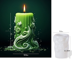 Круглые Колонна для свечей своими руками, пищевая силиконовая форма, для изготовления свечей, круглые, 11.3x7.8x7.3 см, Внутренний диаметр: 10x6.9x6.4 cm