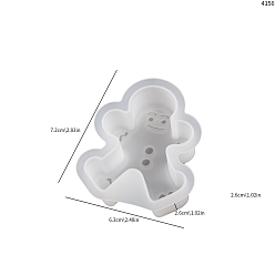 Gingerbread Man Силиконовые формы для свечей своими руками, на Рождество, Колобок, 72x63x26 мм