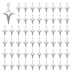 Античное Серебро 110 шт. Подвески из сплава в тибетском стиле, звезды прелести, без никеля , античное серебро, 27x17x2.5 мм, отверстие : 1.8 мм