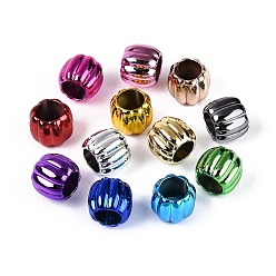 (52) Непрозрачная лаванда УФ-покрытие непрозрачные акриловые европейские бусины, бусины с большим отверстием, радужный, баррель, разноцветные, 13x11 мм, отверстие : 7.8 мм