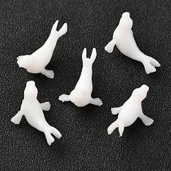 White 3D Resin Model, UV Resin Filler, Epoxy Resin Jewelry Making, Sea Lion, White, 19x12.5x9mm