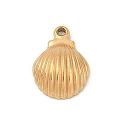 Золотой 304 подвески из нержавеющей стали, ионное покрытие (ip), шарм в форме ракушки, золотые, 15.5x11.5x4.5 мм, отверстие : 1.2 мм