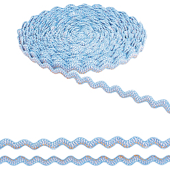 Светло-Синий 15 м полиэфирная лента, для пошива одежды из ткани аксессуары, голубой, 1/4~5/8 дюйм (8~15 мм) шириной, около 16.40 ярдов (15 м) / шт