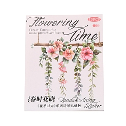 Pink Скрапбукинг водонепроницаемые наклейки декоративные наклейки для животных, цветочное озеленение, розовые, 70x73x0.2 мм