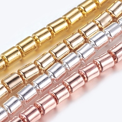 (52) Непрозрачная лаванда Немагнитные синтетический гематит бисер пряди, колонка, разноцветные, 4.5x5.5 мм, отверстие : 1 мм, около 77 шт / нитка, 15.9 дюйм (40.5 см)