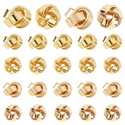 (52) Непрозрачная лаванда 24 шт. 2 цвета латунные бусины в форме узла, разноцветные, 8.5x5 мм, отверстие : 1.8 мм, 12 шт / цвет