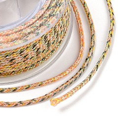 Оранжевый 11м плетеный нейлоновый шнур с китайским узлом, нейлоновый шнур для изготовления украшений, оранжевые, 2 мм, около 12.03 ярдов (11 м) / рулон