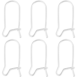 Серебро 10шт. 925 фурнитура для сережек-колец из стерлингового серебра, провод почки, серебряные, 24 датчик, 17.5x9.5x0.5 мм, штифты : 0.5 мм