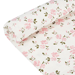 Pearl Pink Flower Pattern Cotton Fabric, Clothing Accessories, Pearl Pink, 3000x1300~1350x0.5mm
