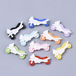 (52) Непрозрачная лаванда Непрозрачные кабошоны из смолы, мотоцикл, разноцветные, 31x18x6~7 мм