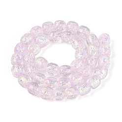 чертополох Нити из фольги в технике лэмпворк, баррель, чертополох, 9.5~10x9.5~10 мм, отверстие : 1.2~1.8 мм, около 40 шт / нитка, 15.75~16.14'' (40~41 см)