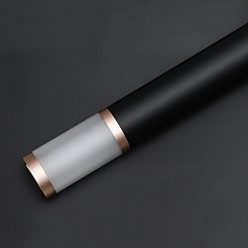 Черный 20 листы с золотым краем водонепроницаемая пластиковая подарочная упаковочная бумага opp, квадратный, сложенный букет цветов украшение оберточной бумаги, чёрные, 565x565 мм