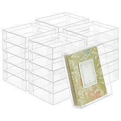 Прозрачный Складные ящики для хранения из ПВХ, прямоугольные, прозрачные, 8x10x2.5 см
