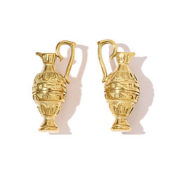 Настоящее золото 18K 304 подвески из нержавеющей стали, амулеты бутылка, ионное покрытие (ip), реальный 18 k позолоченный, 25x10 мм