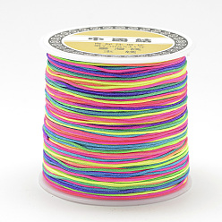 Colorful Nylon Thread, Chinese Knotting Cord, Colorful, 0.8mm, about 109.36 yards(100m)/roll