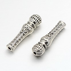 Античное Серебро Тибетский стиль сплава Дордже Ваджра шарики для ювелирных изделий Будды, античное серебро, 34x9x7.5 мм, отверстие : 2 мм