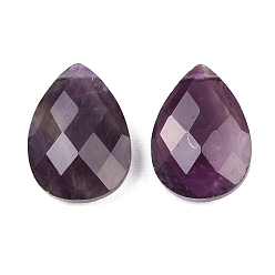 Аметист Подвески из натурального аметиста , граненые амулеты-капли, 18x13x6 мм
