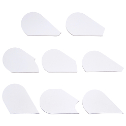 White 8Pcs 8 Styles Acrylic Clay Wedging Board, for Clay Crafts Arts Ceramics Pottery Tools, Flat Round, White, 75.5~84.5x49~54.5x2.5mm, 1pc/style