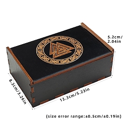 Triangle Boite en bois, pour les colliers, Anneaux, boucles d'oreilles et pendentifs, rectangle, triangle, 13.3x8.3x5.2 cm