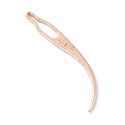 Rose Gold Iron Dreadlocks lnterlock Needle Tool, Sisterlock Crochet Tool, Rose Gold, 73x9x1.8mm, Hole: 5.5mm