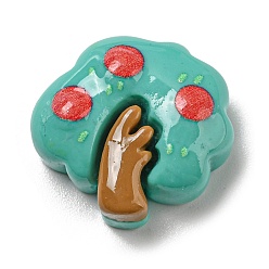 Дерево Осенняя непрозрачная растительная смола декодирует кабошоны, плодовое дерево, 18.5x20x8 мм