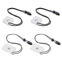 Черный 4шт 2 стили акриловое сигнальное зеркало, Зеркало-отражатель для спасения и выживания, для улицы, чёрные, 490~525 мм, 2 шт / стиль