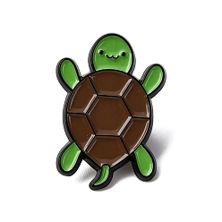 Turtle Эмалевые булавки, задние части булавок из сплава для одежды, черепаха, 25.5x17.5 мм